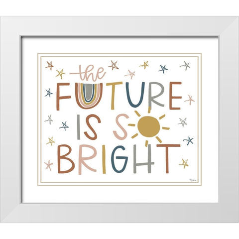 Future Bright Fall White Modern Wood Framed Art Print with Double Matting by Louise, Gigi
