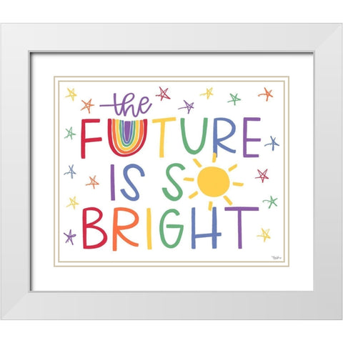 Future Bright White Modern Wood Framed Art Print with Double Matting by Louise, Gigi