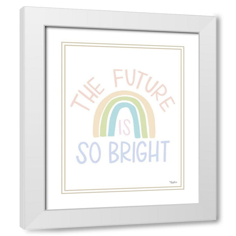 Bright Future White Modern Wood Framed Art Print with Double Matting by Louise, Gigi