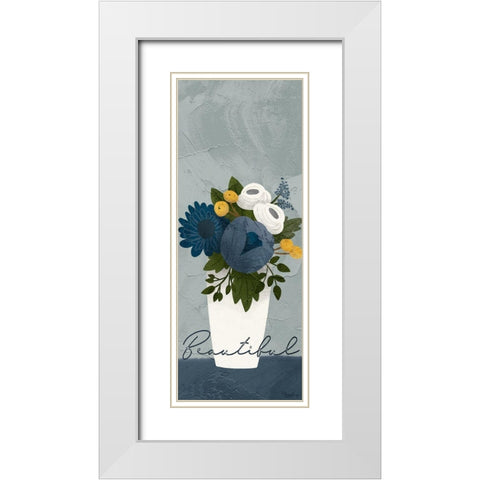 Flower Beautiful White Modern Wood Framed Art Print with Double Matting by Louise, Gigi