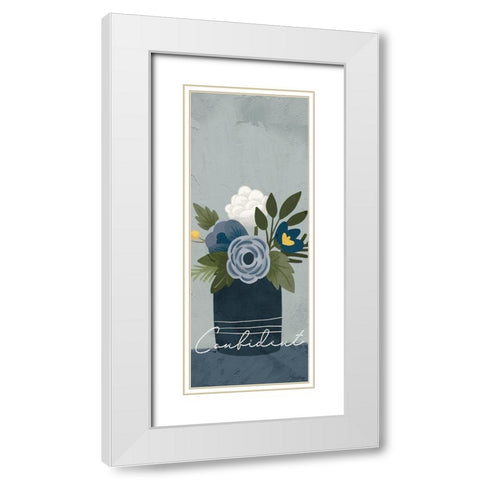Flower Confident White Modern Wood Framed Art Print with Double Matting by Louise, Gigi