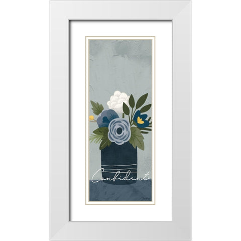 Flower Confident White Modern Wood Framed Art Print with Double Matting by Louise, Gigi