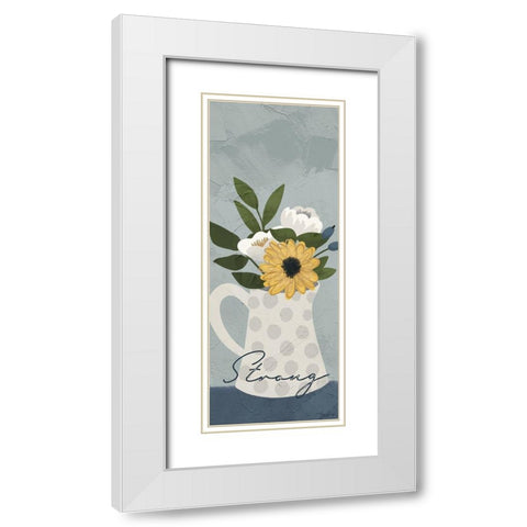 Flower Strong White Modern Wood Framed Art Print with Double Matting by Louise, Gigi