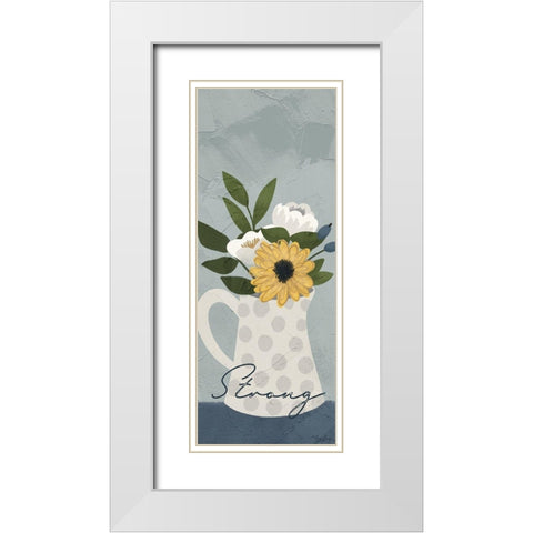 Flower Strong White Modern Wood Framed Art Print with Double Matting by Louise, Gigi