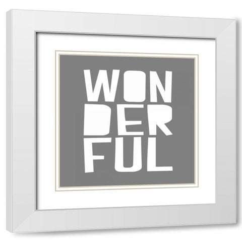 Wonderful GREY White Modern Wood Framed Art Print with Double Matting by Louise, Gigi