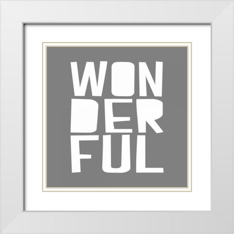 Wonderful GREY White Modern Wood Framed Art Print with Double Matting by Louise, Gigi