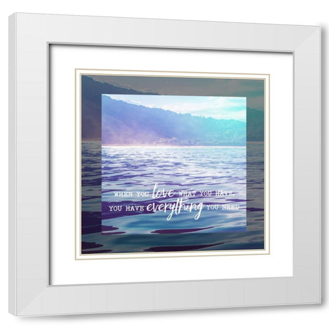 Love Everything White Modern Wood Framed Art Print with Double Matting by Louise, Gigi