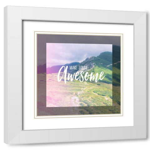 Today Awesome White Modern Wood Framed Art Print with Double Matting by Louise, Gigi