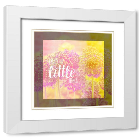 Little Things White Modern Wood Framed Art Print with Double Matting by Louise, Gigi