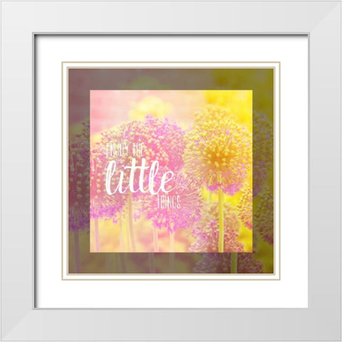 Little Things White Modern Wood Framed Art Print with Double Matting by Louise, Gigi