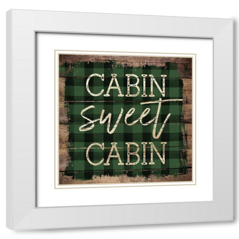 Cabin Sweet Cabin White Modern Wood Framed Art Print with Double Matting by Louise, Gigi