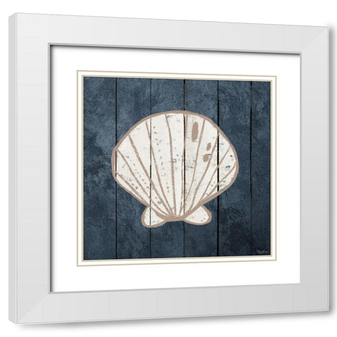 Breathe Shell 2 White Modern Wood Framed Art Print with Double Matting by Louise, Gigi