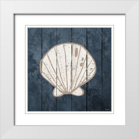 Breathe Shell 2 White Modern Wood Framed Art Print with Double Matting by Louise, Gigi