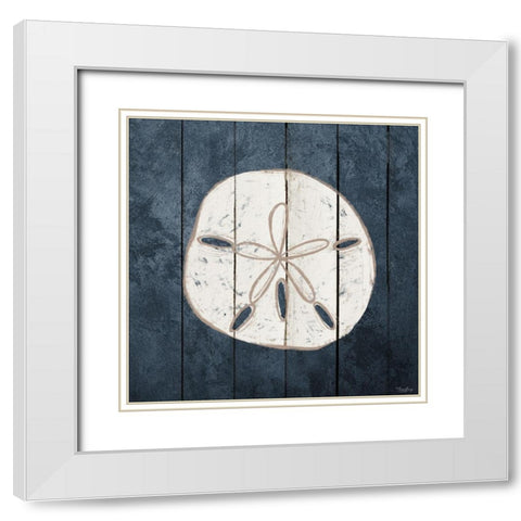 Dream Sand Dollar 2 White Modern Wood Framed Art Print with Double Matting by Louise, Gigi