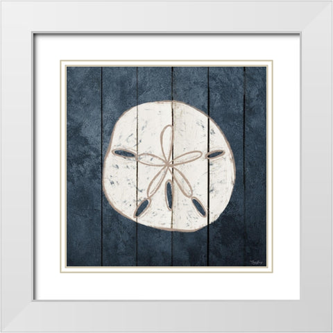 Dream Sand Dollar 2 White Modern Wood Framed Art Print with Double Matting by Louise, Gigi