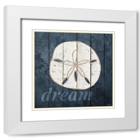 Dream Sanddollar White Modern Wood Framed Art Print with Double Matting by Louise, Gigi