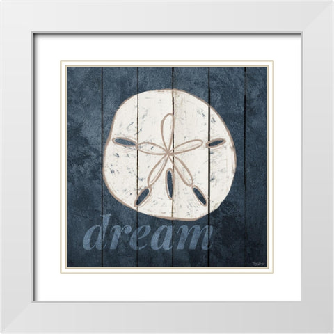 Dream Sanddollar White Modern Wood Framed Art Print with Double Matting by Louise, Gigi