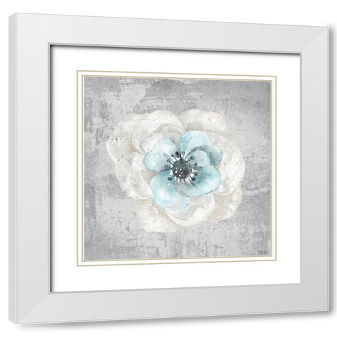 White Flower White Modern Wood Framed Art Print with Double Matting by Louise, Gigi
