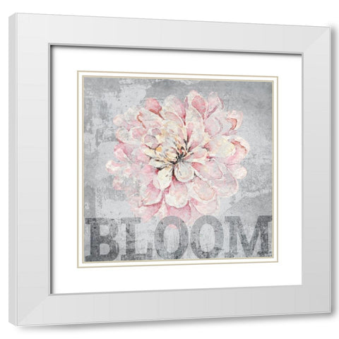 Flower Bloom White Modern Wood Framed Art Print with Double Matting by Louise, Gigi
