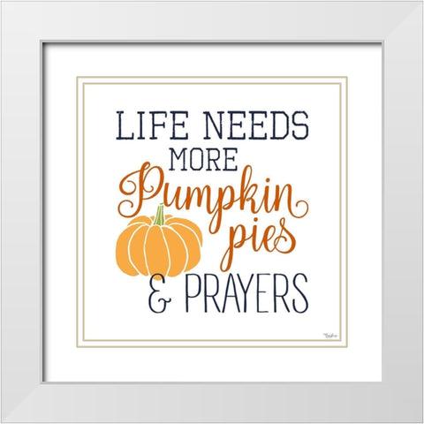 Pies Prayers 2 White Modern Wood Framed Art Print with Double Matting by Louise, Gigi