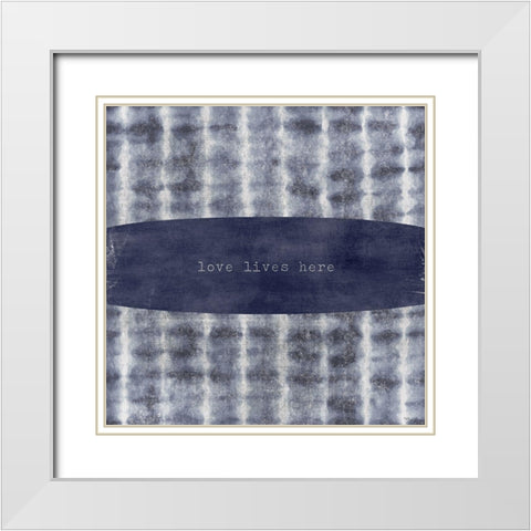 Loves Live White Modern Wood Framed Art Print with Double Matting by Louise, Gigi