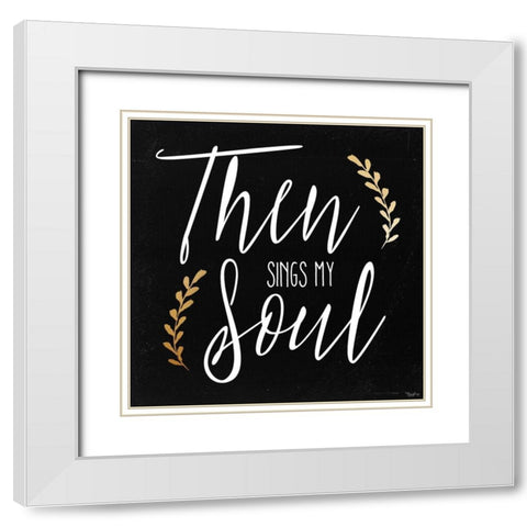 Then Signs White Modern Wood Framed Art Print with Double Matting by Louise, Gigi