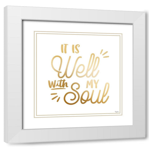 Well Soul White Modern Wood Framed Art Print with Double Matting by Louise, Gigi