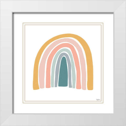 Colorful Rainbow White Modern Wood Framed Art Print with Double Matting by Louise, Gigi