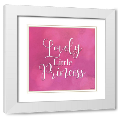 Lovely Little Princess White Modern Wood Framed Art Print with Double Matting by Louise, Gigi