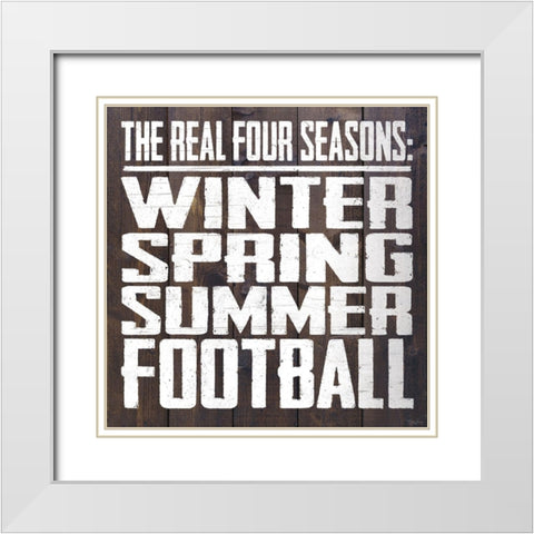 Four Seasons White Modern Wood Framed Art Print with Double Matting by Louise, Gigi