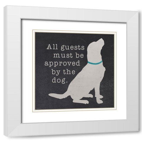 All Guests White Modern Wood Framed Art Print with Double Matting by Louise, Gigi