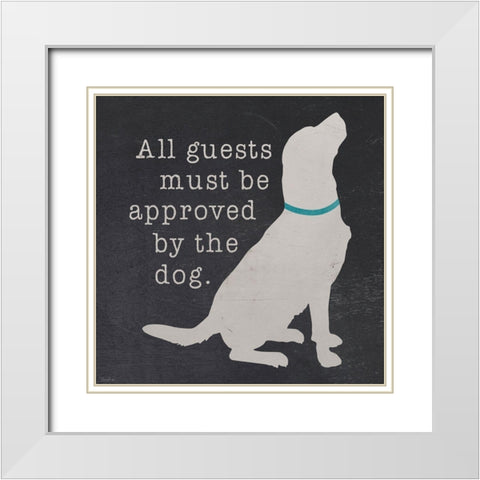All Guests White Modern Wood Framed Art Print with Double Matting by Louise, Gigi