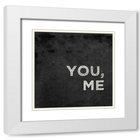 You Me White Modern Wood Framed Art Print with Double Matting by Louise, Gigi