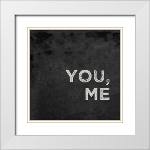 You Me White Modern Wood Framed Art Print with Double Matting by Louise, Gigi
