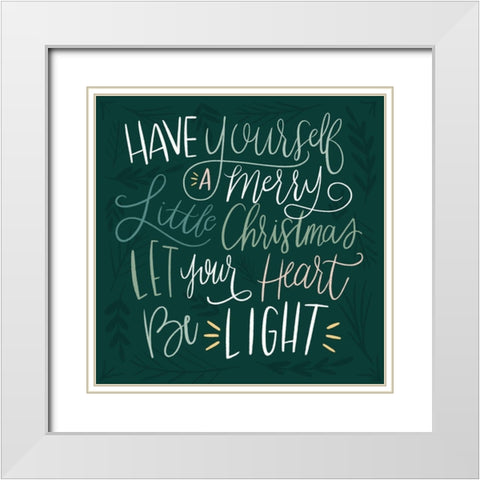 Be Light Color White Modern Wood Framed Art Print with Double Matting by Louise, Gigi