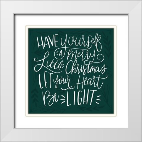 Be Light White White Modern Wood Framed Art Print with Double Matting by Louise, Gigi