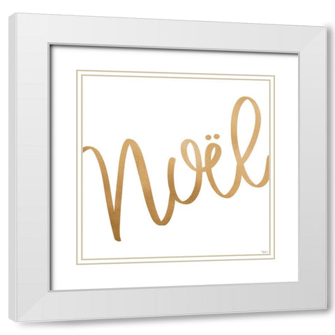 Noel Gold White Modern Wood Framed Art Print with Double Matting by Louise, Gigi