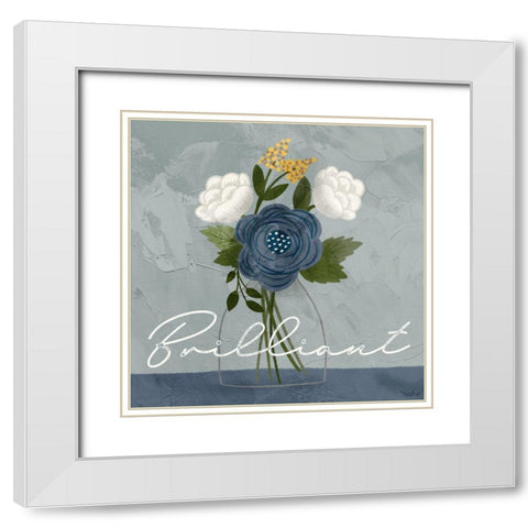 Flower Brilliant White Modern Wood Framed Art Print with Double Matting by Louise, Gigi