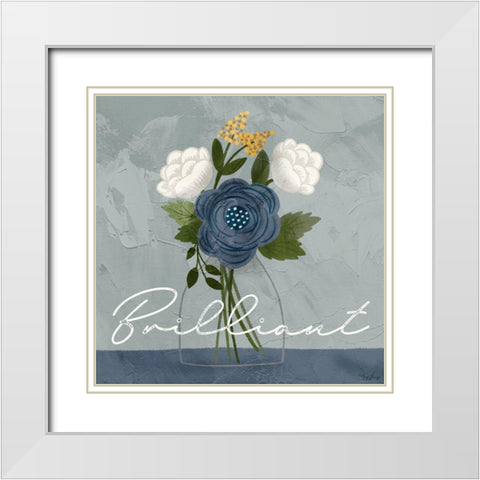 Flower Brilliant White Modern Wood Framed Art Print with Double Matting by Louise, Gigi
