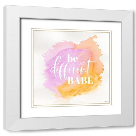 Be Different White Modern Wood Framed Art Print with Double Matting by Louise, Gigi