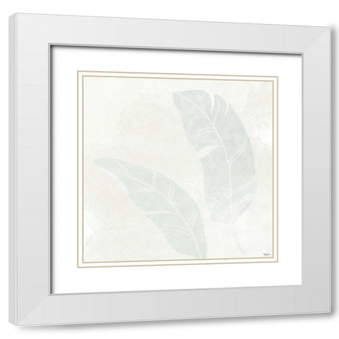 Alabaster Leaves White Modern Wood Framed Art Print with Double Matting by Louise, Gigi