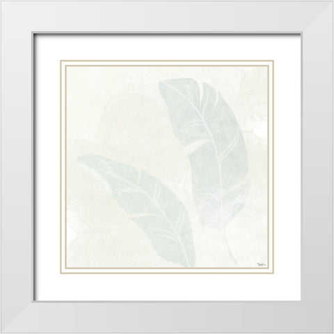 Alabaster Leaves White Modern Wood Framed Art Print with Double Matting by Louise, Gigi