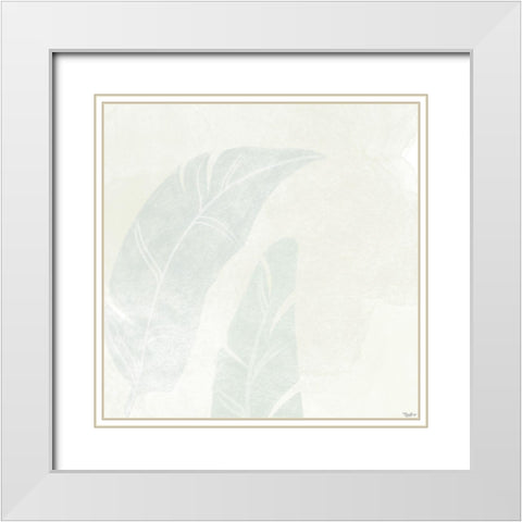 Alabaster Leaves 2 White Modern Wood Framed Art Print with Double Matting by Louise, Gigi