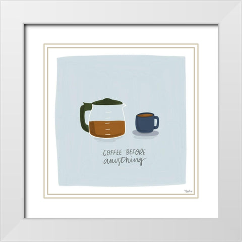 Coffee White Modern Wood Framed Art Print with Double Matting by Louise, Gigi