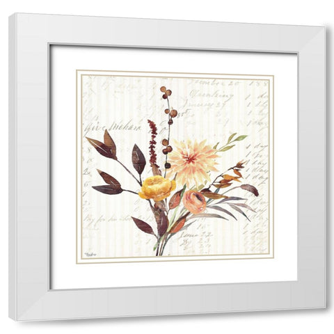 Wild Floral 1 Fall White Modern Wood Framed Art Print with Double Matting by Louise, Gigi