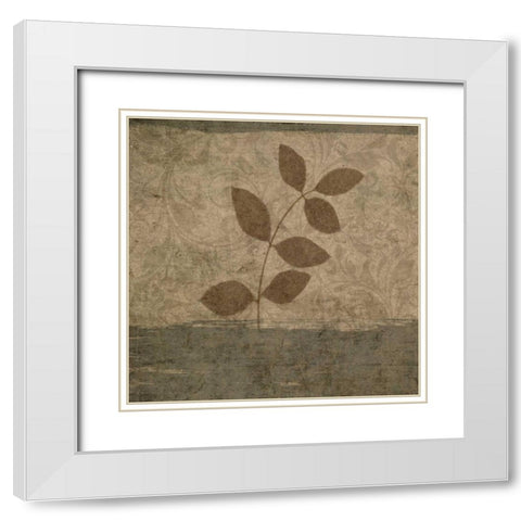 Peace  Love Happiness White Modern Wood Framed Art Print with Double Matting by Emery, Kristin