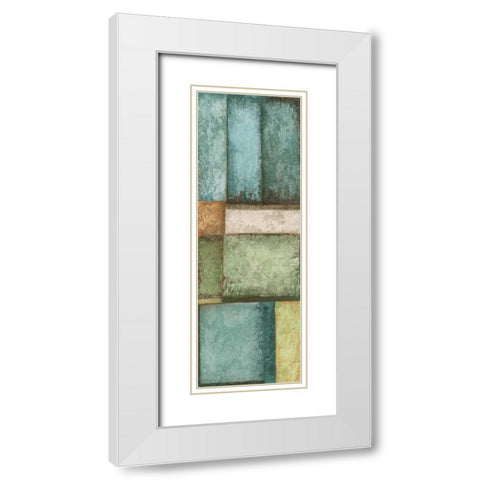 Rectangles Right White Modern Wood Framed Art Print with Double Matting by Emery, Kristin