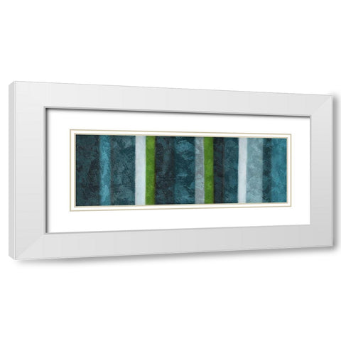 Morroccan Stripes Combined 1 White Modern Wood Framed Art Print with Double Matting by Emery, Kristin
