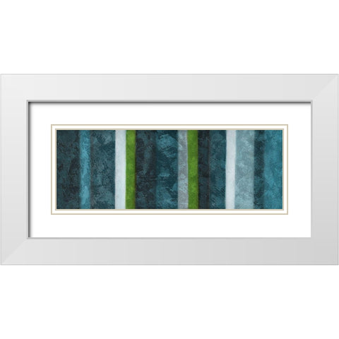 Morroccan Stripes Combined 1 White Modern Wood Framed Art Print with Double Matting by Emery, Kristin