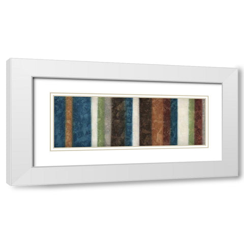 Morroccan Stripes I White Modern Wood Framed Art Print with Double Matting by Emery, Kristin